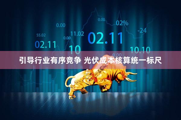 引导行业有序竞争 光伏成本核算统一标尺
